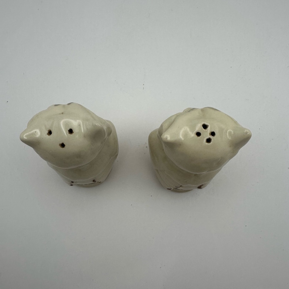 Vintage 1940 Shawnee Pottery Winking Owl Salt & Pepper Shakers Ceramic w Stopper - Picture 3 of 6